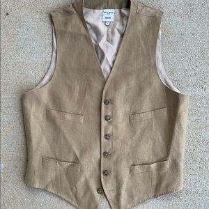 Baird McNutt Men’s Linen Suit Vest Large